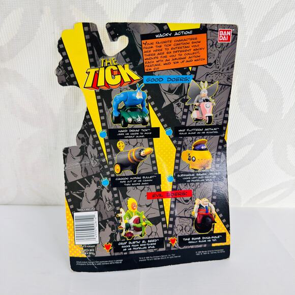 5 for $25| VTG 1995 Bandai The Tick Wacky Windup Action Hard Drivin' Tick  New - Picture 2 of 4